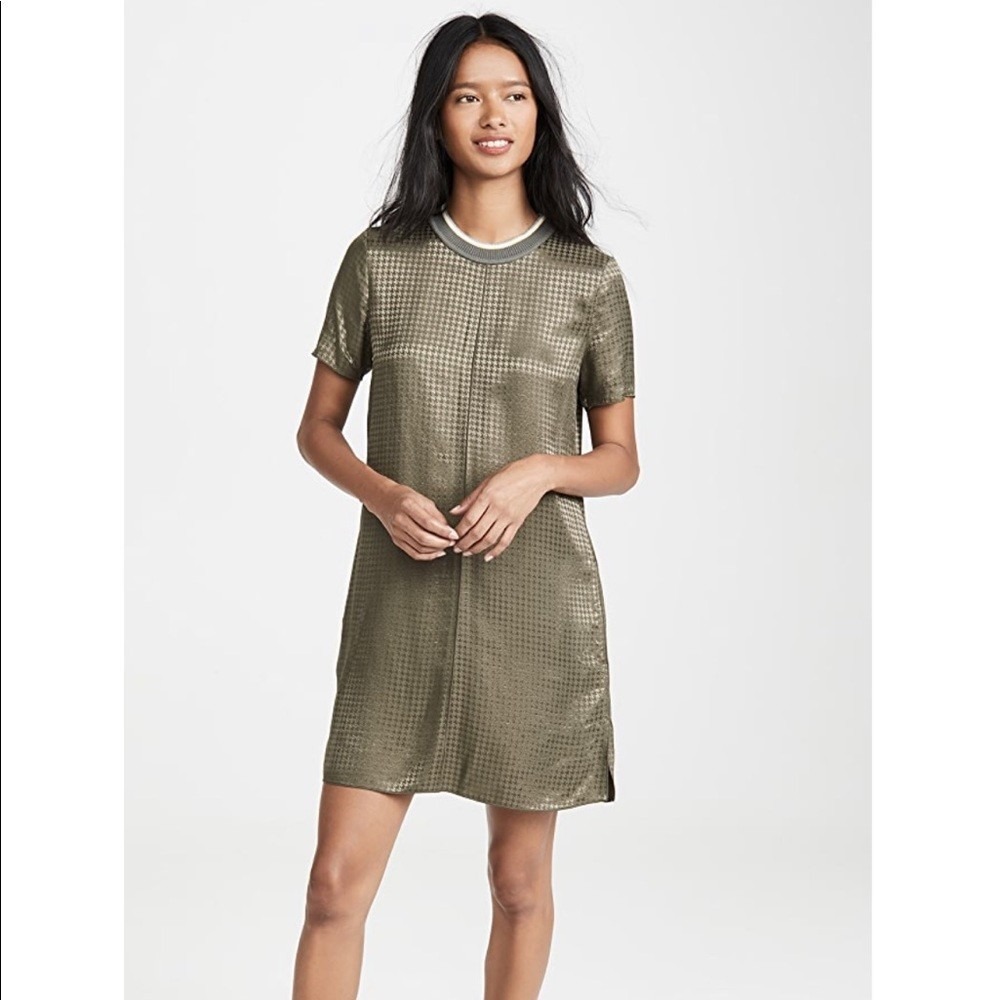 rag & bone Olive Green Short Sleeve Mini Dress